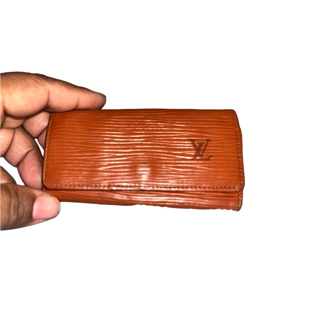 Louis Vuitton Orange Leather Key Holder